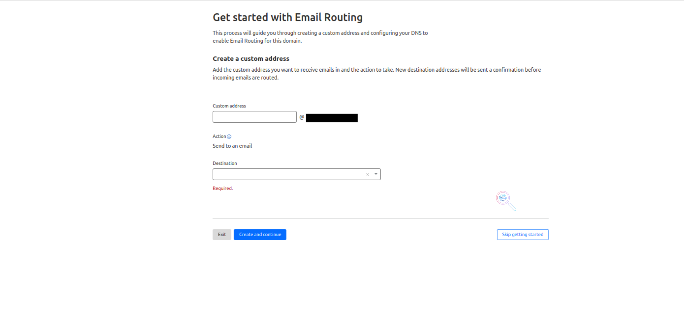 Email forwarding configuration