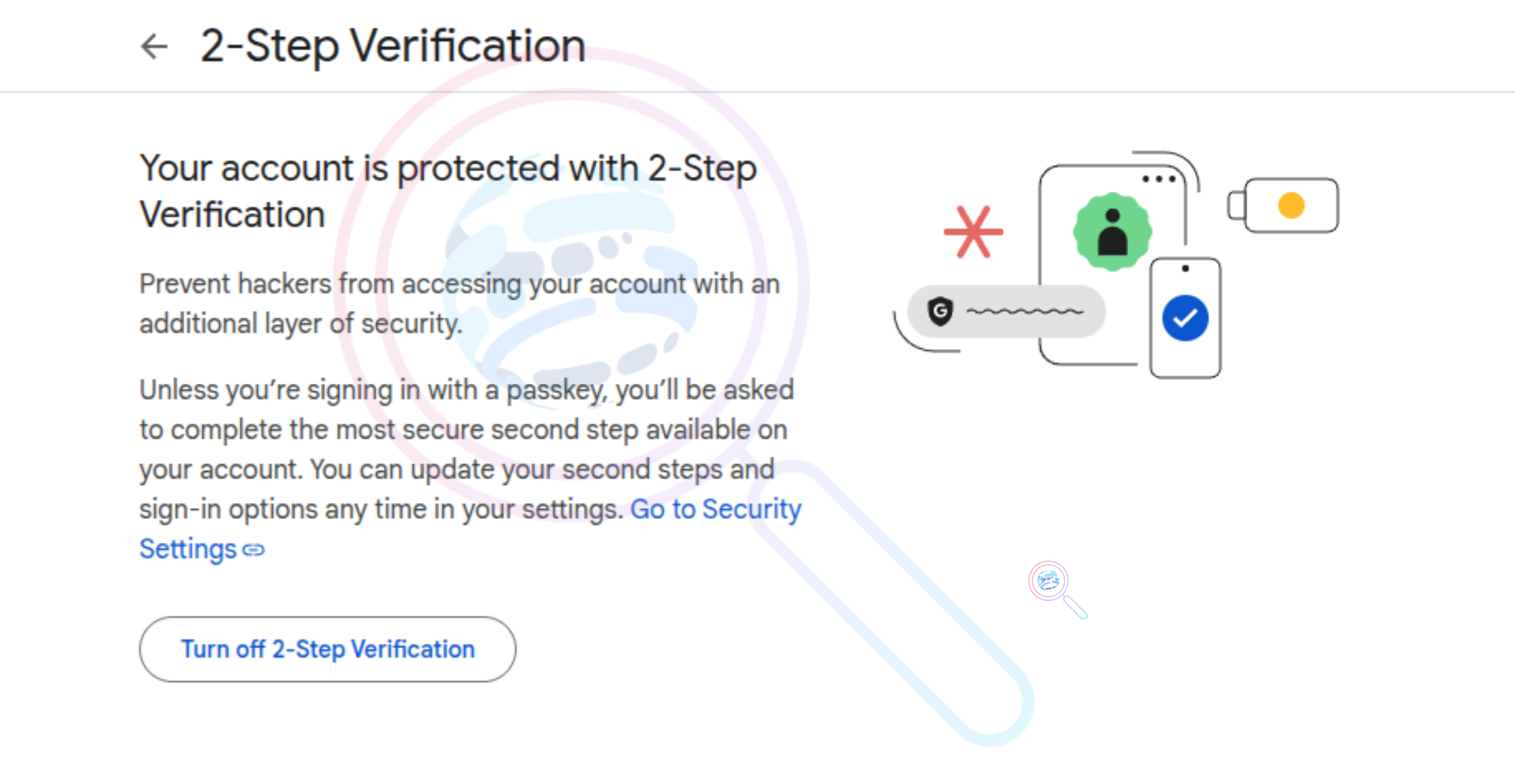 Google 2-step verification setup