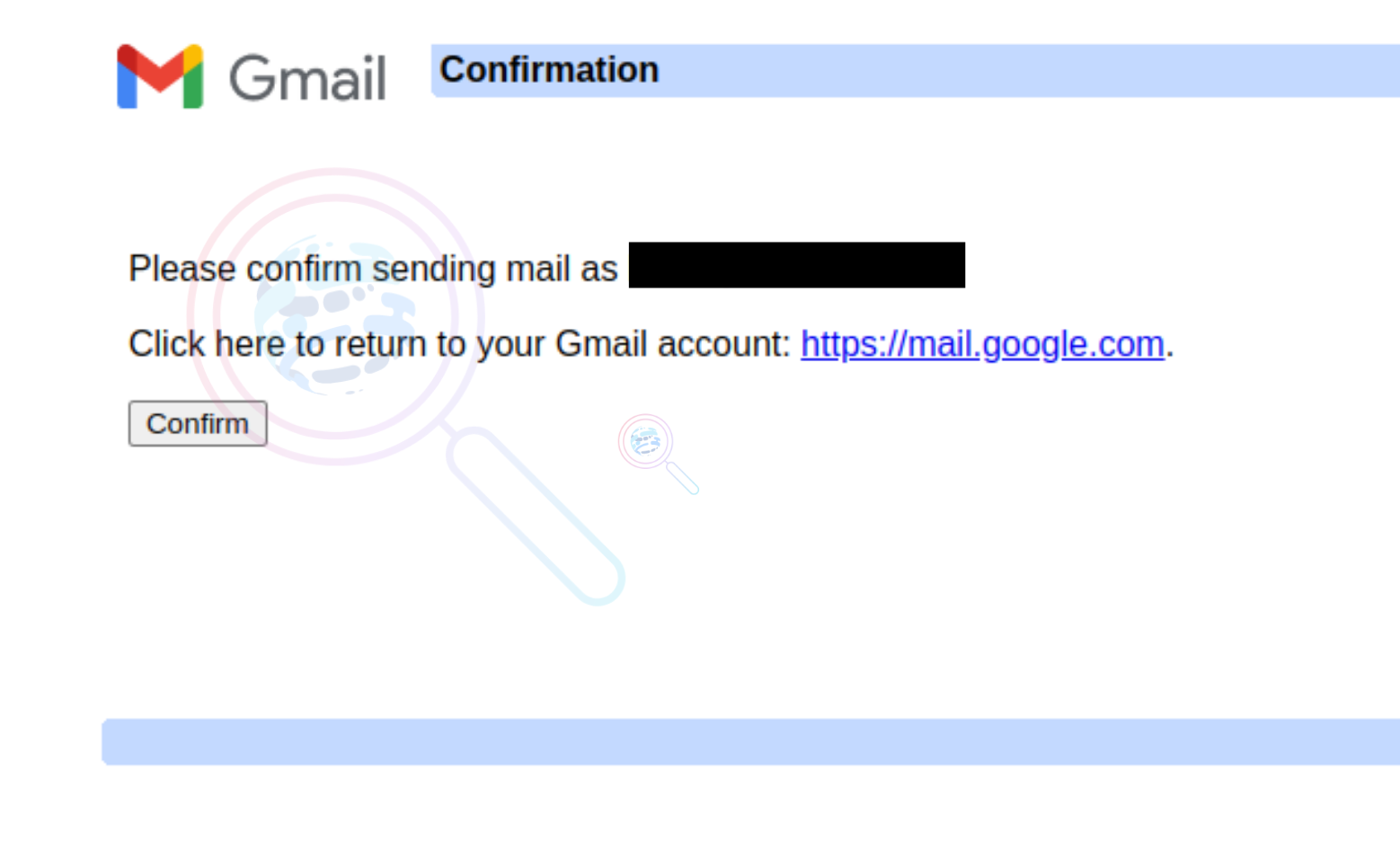 Confirmation dialog