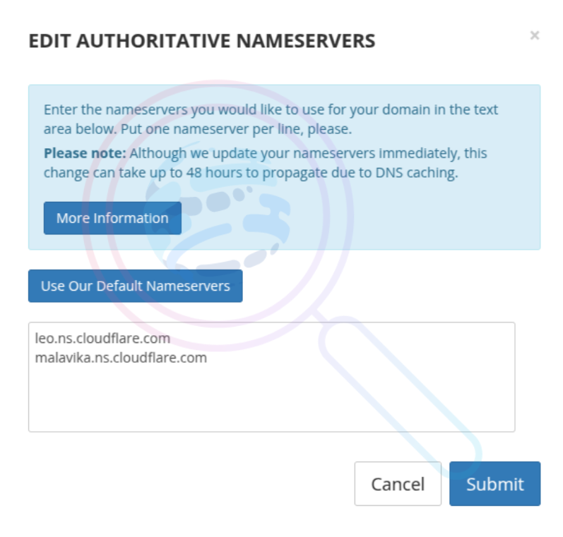 Porkbun nameserver configuration